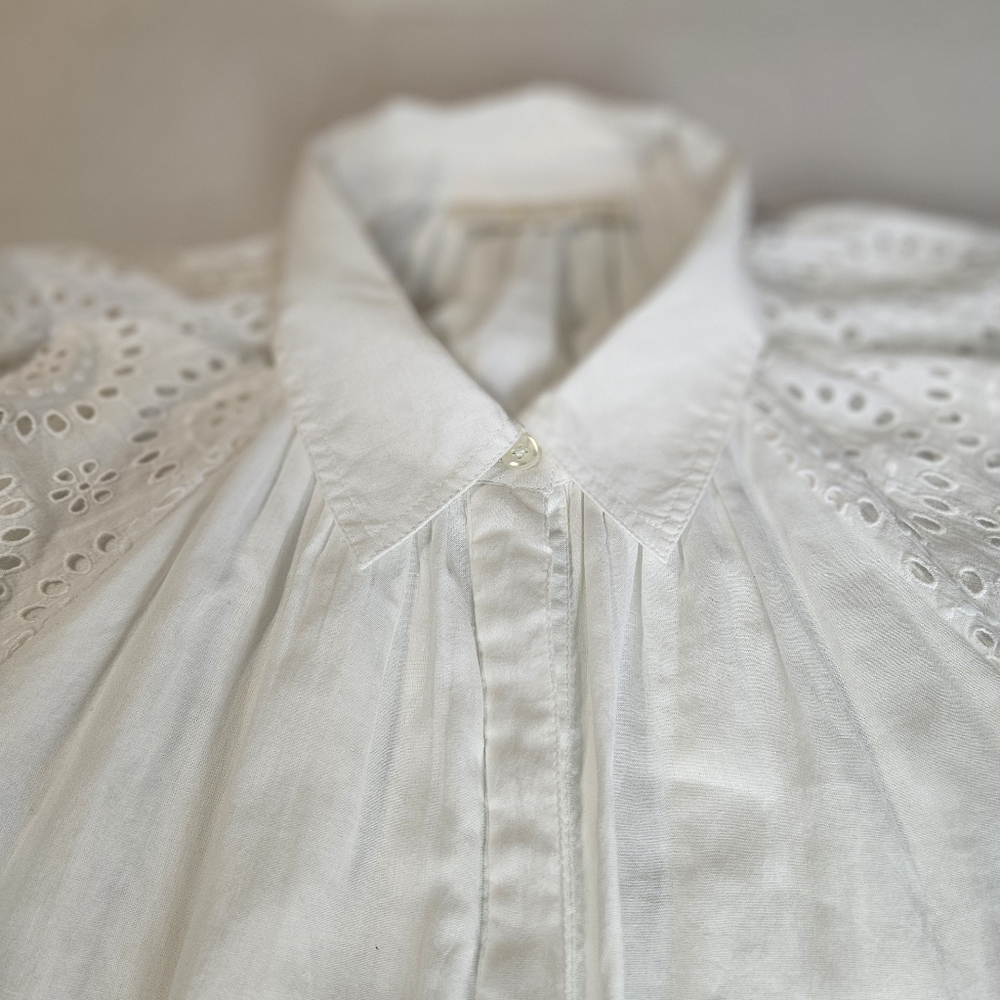 Happy Nature Women White Open Lace Dress/Tunic Size Large - Picture 3 of 16